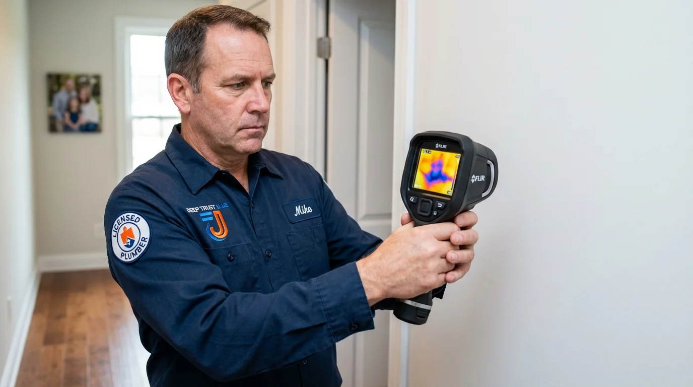 Thermal imaging leak detection by Johns Plumbing LLC in Hopewell